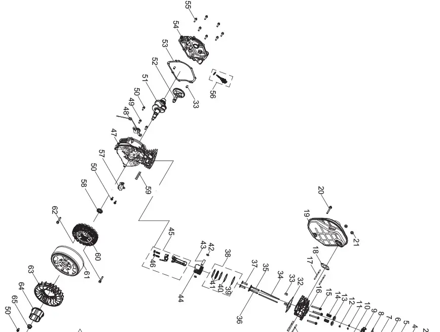 CHAMPION 92001i DF UK 1900W Dual Fuel Inverter Generator 240V - Engine Parts Diagram 1