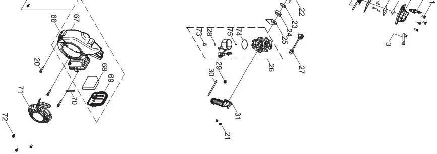 CHAMPION 92001i DF UK 1900W Dual Fuel Inverter Generator 240V - Engine Parts Diagram 2