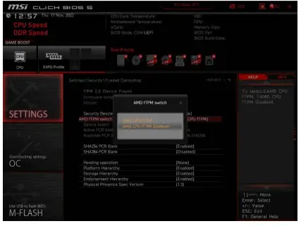 msi TPM 2.0 Trusted Platform Module 4