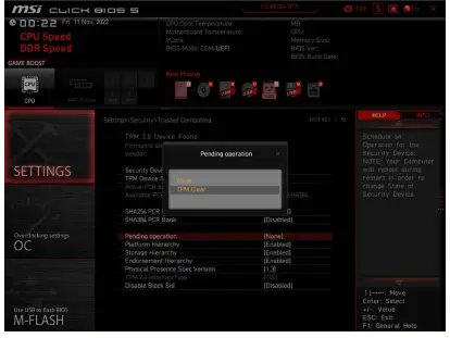 msi TPM 2.0 Trusted Platform Module 8