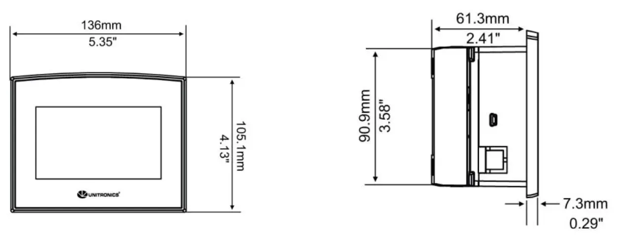 UNITRONICS SM35-J-TA22 HMI Display Unit 3