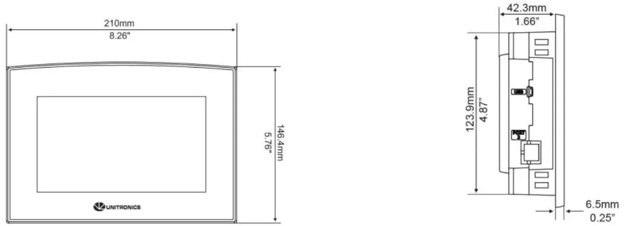 UNITRONICS SM35-J-TA22 HMI Display Unit 4