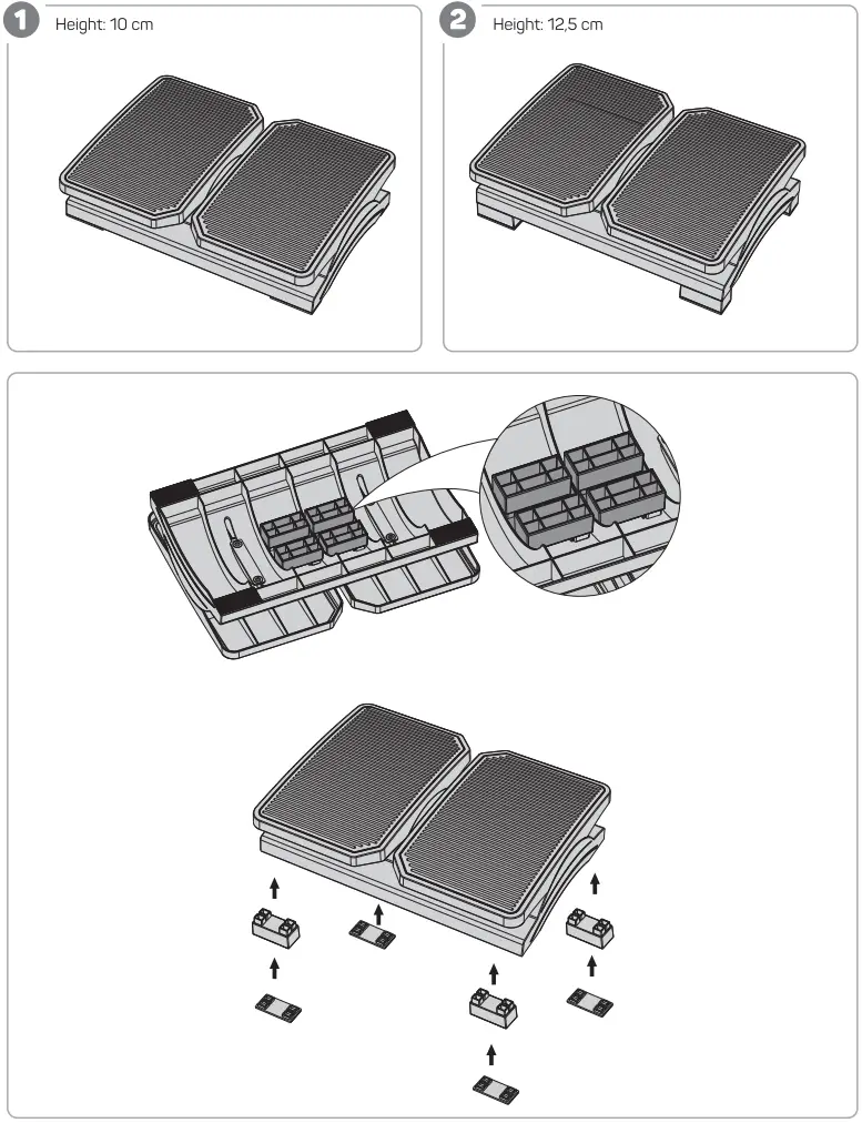 connect IT CHF 4100 BK ADJustable Footrest - Figure 1