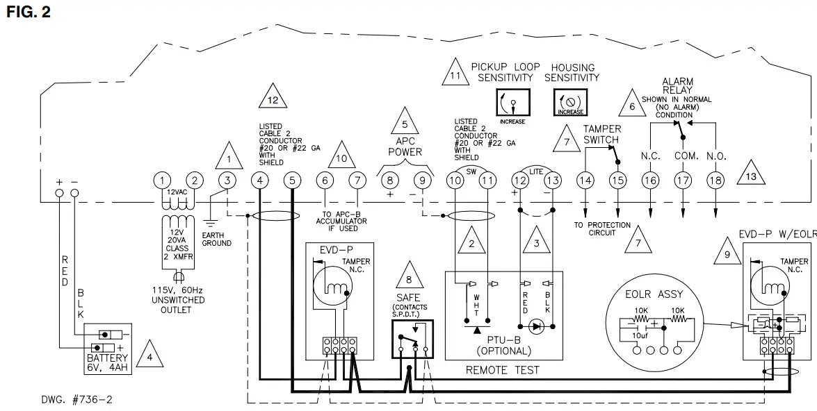 TYPICAL EVD-S SYSTEM SAFE WIRING