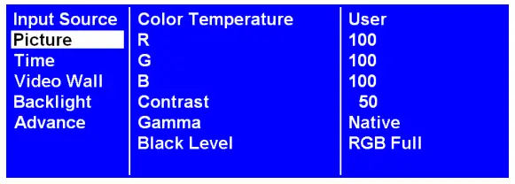 Navigating the On Screen Display (OSD) Menu
