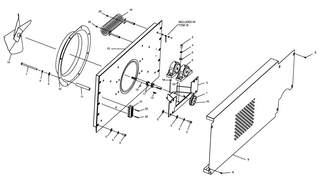 Middleby Marshall PS540-Series Ovens PS540E - BLOWER AND SHROUD Parts List