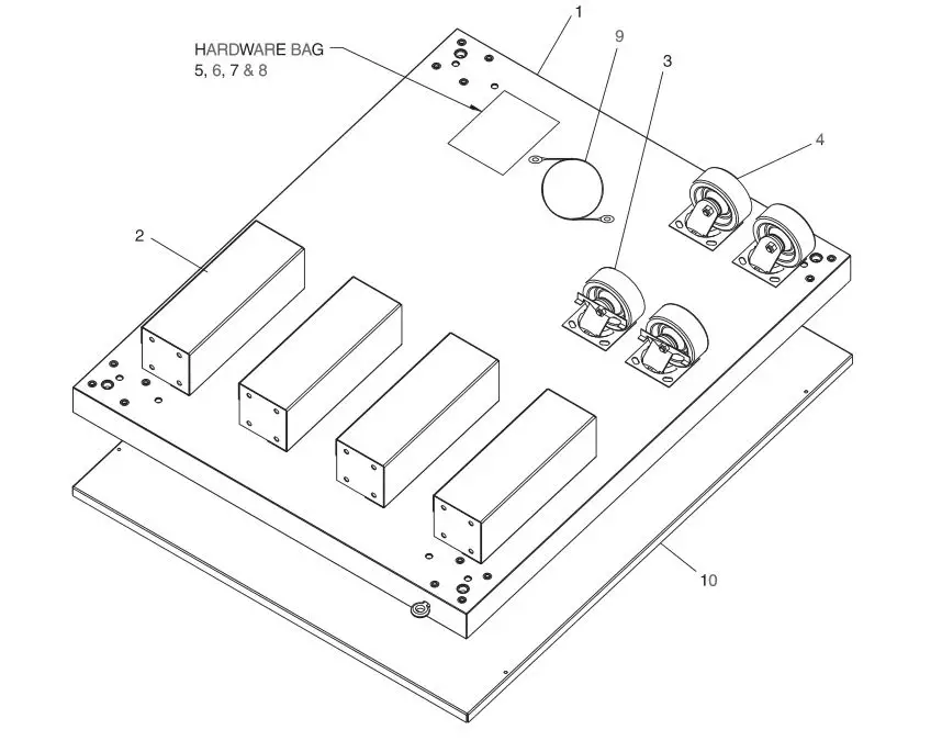 Middleby Marshall PS540-Series Ovens PS540E - Model PS540 Single Oven Option Base with Legs and Top