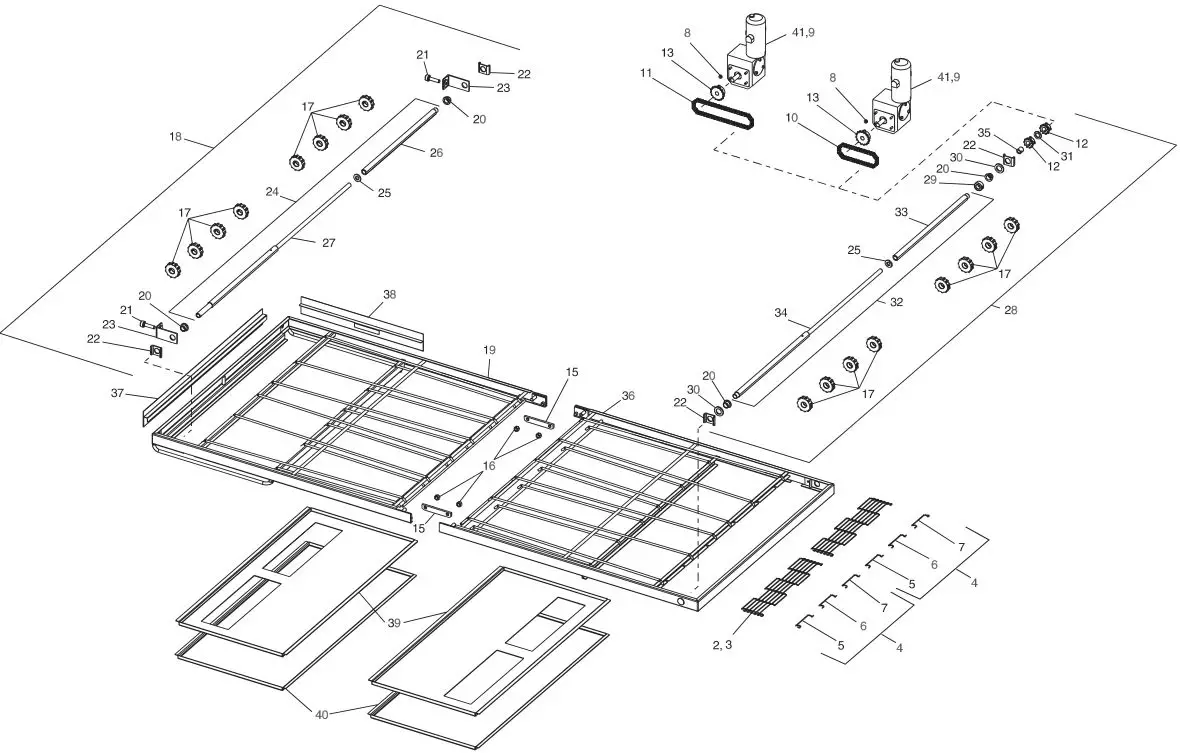 Middleby Marshall PS540-Series Ovens PS540E - SPLIT BELT CONVEYOR Parts List