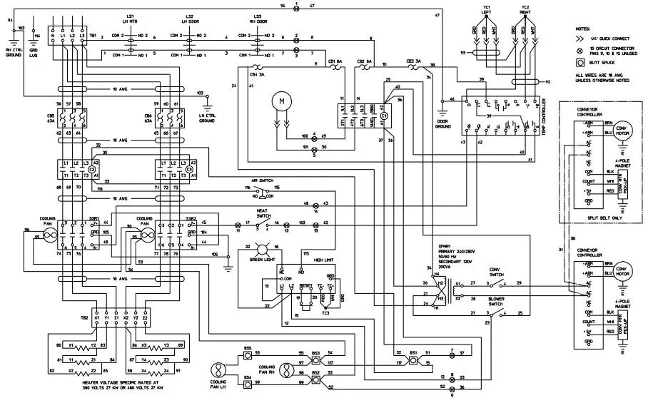 Middleby Marshall PS540-Series Ovens PS540E - Wiring Diagram, E380-480