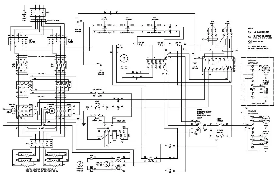 Middleby Marshall PS540-Series Ovens PS540E - Wiring Diagram, E380V