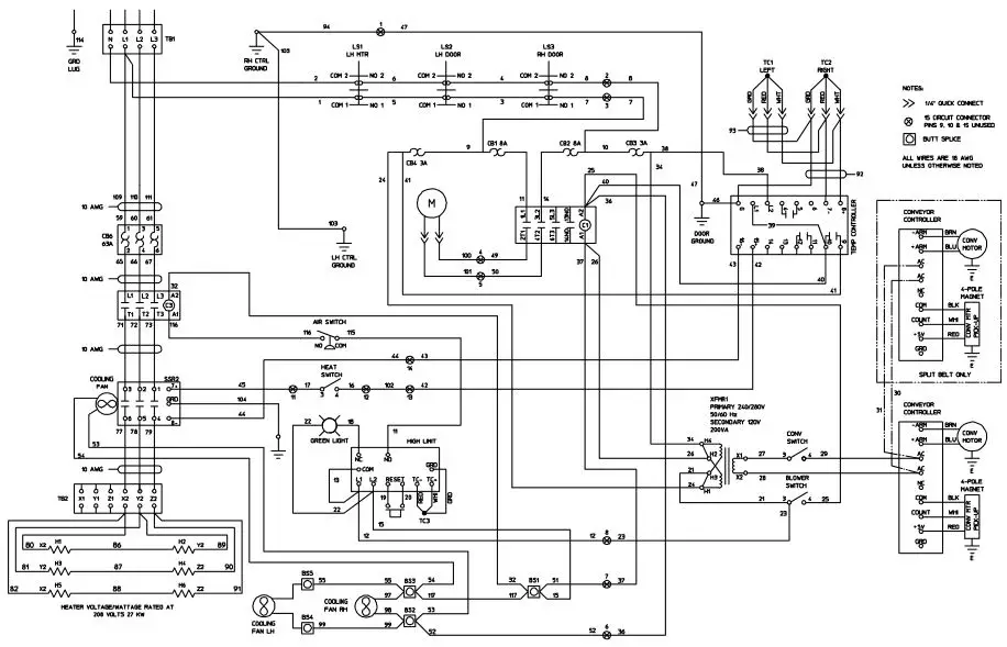 Middleby Marshall PS540-Series Ovens PS540E - Wiring Diagram, E400-416V