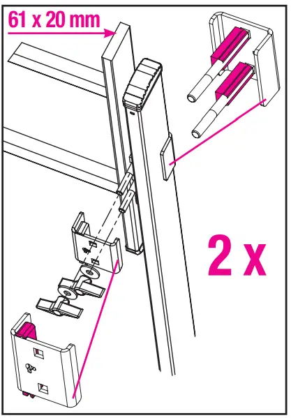 KRAUSE Combi System Side Rail - 71x20mm 1