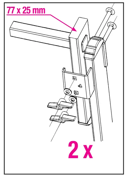 KRAUSE Combi System Side Rail - 71x20mm 3