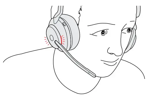 Jabra Evolve2 65 UC Wireless Headphone- Busylight