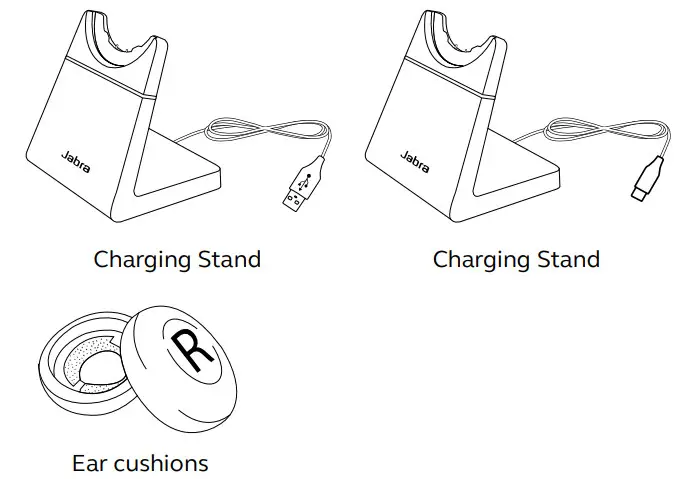 Jabra Evolve2 65 UC Wireless Headphone- Optional accessories