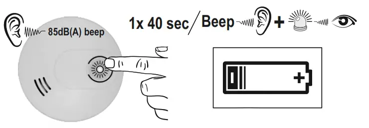 ELRO FS9010 Smoke Alarm - Low baery