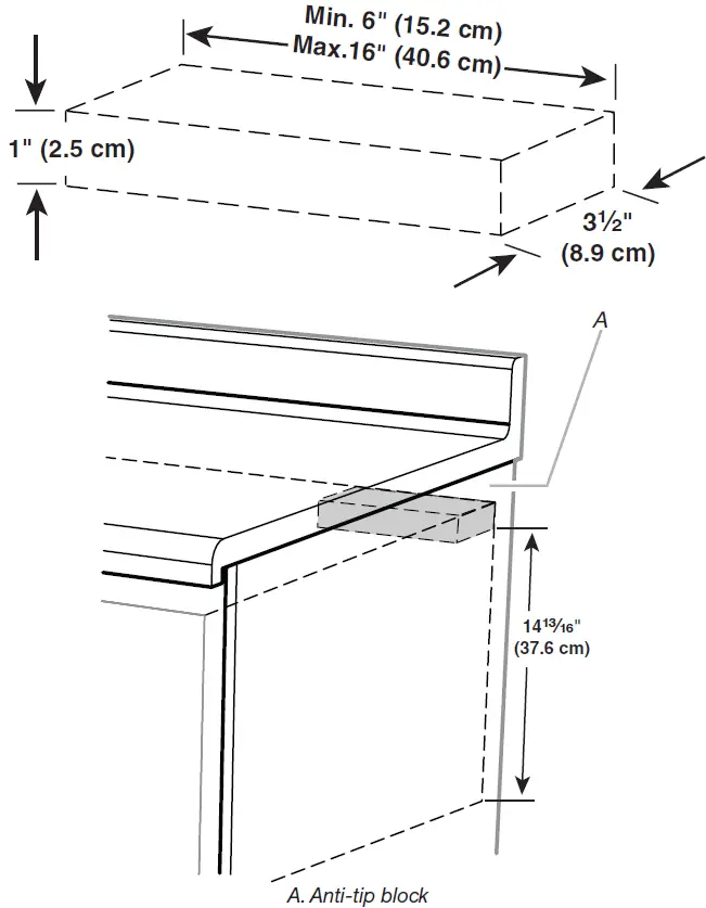 Anti-Tip Block Dimensions