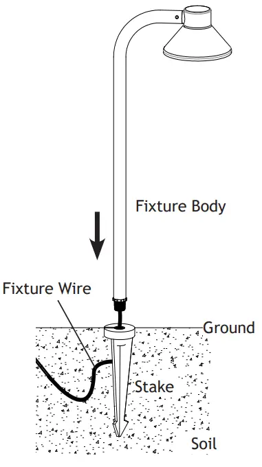 AMP Lighting APL 3027 4 B BZ ArchPro Path and Area Light Lamp Ready - Install Fixture Body to Stake
