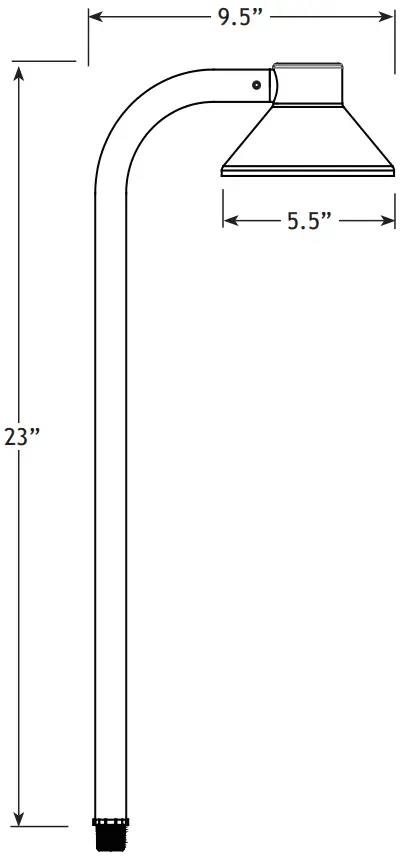 AMP Lighting APL 3027 4 B BZ ArchPro Path and Area Light Lamp Ready