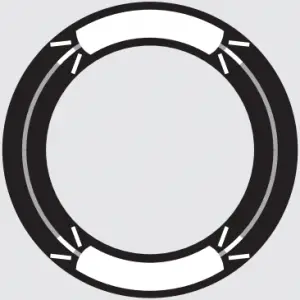 Pulsing white on top and bottom