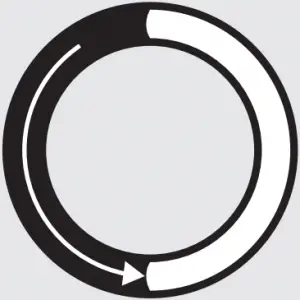 White light fades counter-clockwise