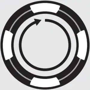 White light rotates clockwise