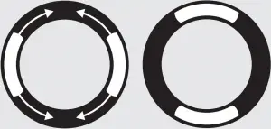 White light slides to the top and bottom