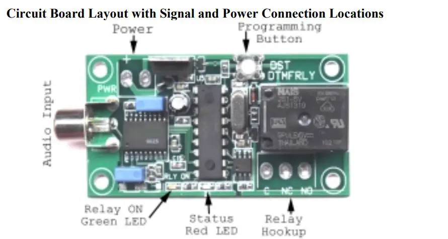 ALPHA COMMUNICATIONS DTMFRLYB-T DTMF Activated Relay Board fig1