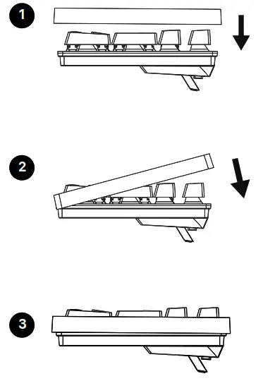 G TEK GA CBKB87TRI CYBORG 1000 TKL Mechanical Gaming Keyboard - fig