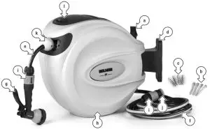 HOLMAN 10m 1110H Retractable Hose Reel - Inspection