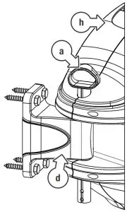 HOLMAN 10m 1110H Retractable Hose Reel - MOUNTING TUBE