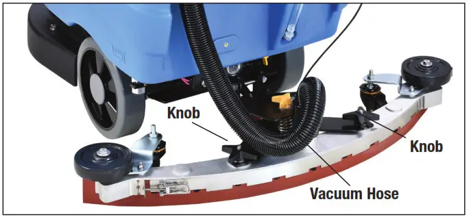 GLOBAL INDUSTRIAL 641410 17 Inches Electric Auto Floor Scrubber- SQUEEGEE INSTALLATION