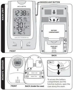 ACURITE Wireless Weather And Atomic Clock Station Instruction Manual