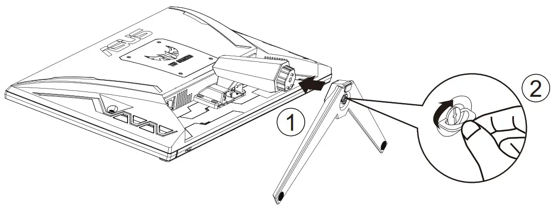 ASUS VG2491A Series LCD Monitor - Assembling the monitor
