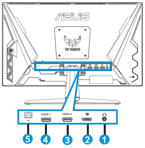 ASUS VG2491A Series LCD Monitor - Connect cables