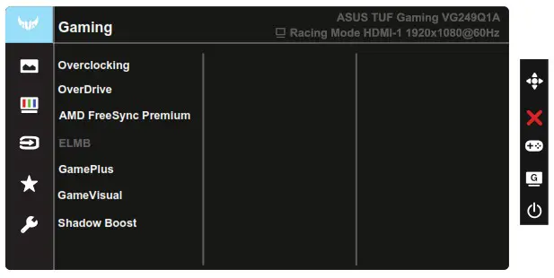 ASUS VG2491A Series LCD Monitor - Gaming