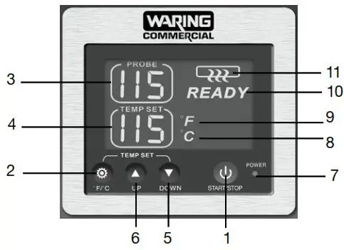 WARING COMMERCIAL WCM3 Digital Chocolate Melter - PARTS AND FEATURES 2