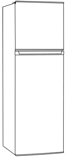 Euromaid ETM269W 248L Top Mount Frost Free Fridge