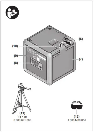 BOSCH 2103133 Home and Garden Quigo Green Cross Line Laser - fig 1