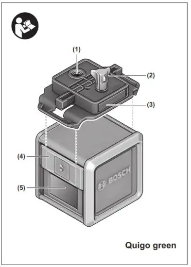 BOSCH 2103133 Home and Garden Quigo Green Cross Line Laser - fig