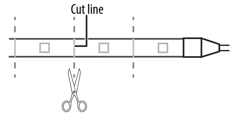 Best BUY essentials Full Color LED Tape Light - Do not cut the silver solder markings