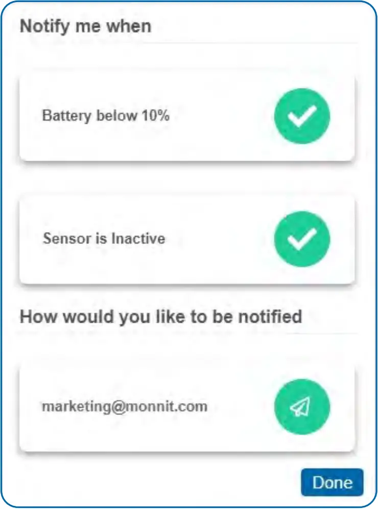MONNIT MNO2 9 AV LA ALTA Wireless Local Alert - DEVICE ACTIONS