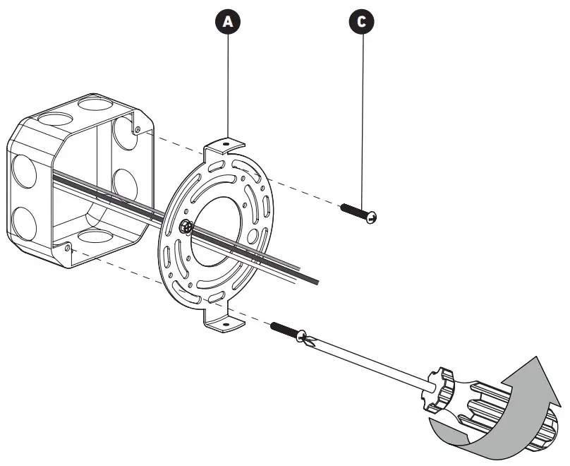 artika VAN CALC C1BL Carat LED Vanity Light - MOUNTING BRACKET