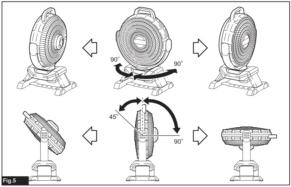 makita CF002G Cordless Portable Fan - 2