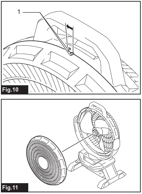 makita CF002G Cordless Portable Fan - 4