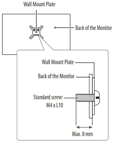 LG 34WQ60C LED LCD MONITOR - Wall Mount Plate
