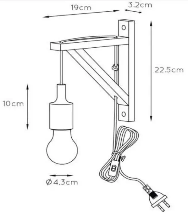 LUCIDE 08208 Fix Wall Lamp - Fig 1