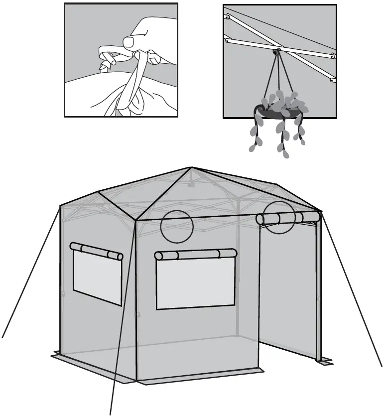 Eagle Peak 8 ft x 6 ft Foldable Green House-10