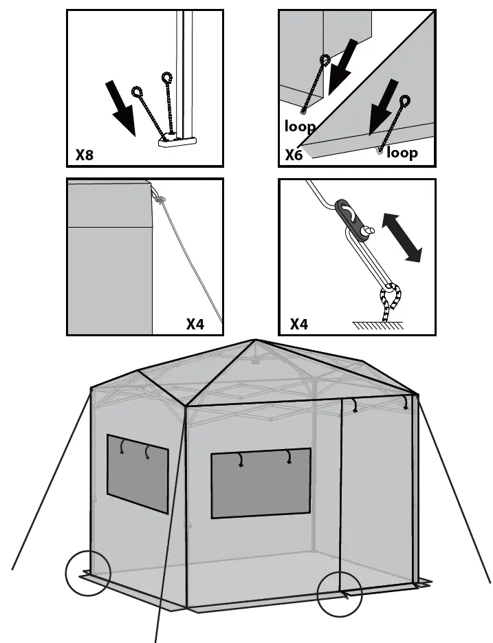 Eagle Peak 8 ft x 6 ft Foldable Green House-9