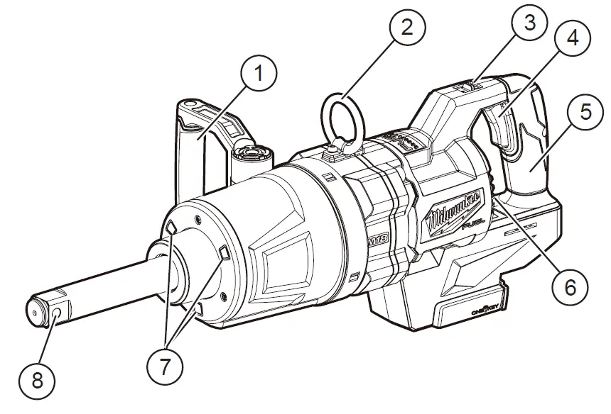 milwaukee M18 ONEFHIWF1D High Torque Impact Wrench User FIG 2